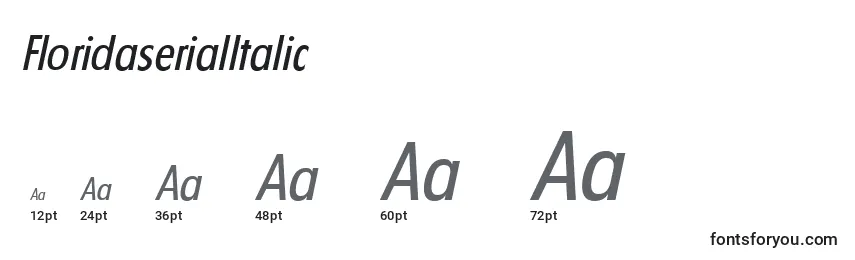 FloridaserialItalic Font Sizes