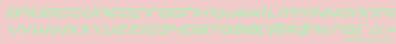 Gunrunnerlaserital Font – Green Fonts on Pink Background