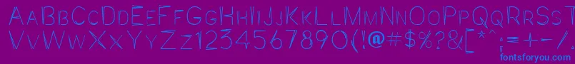 Jaggapoint Font – Blue Fonts on Purple Background