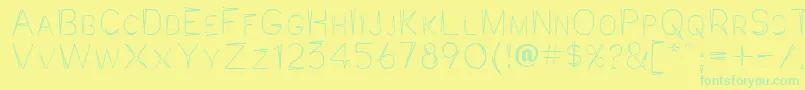 Jaggapoint Font – Green Fonts on Yellow Background