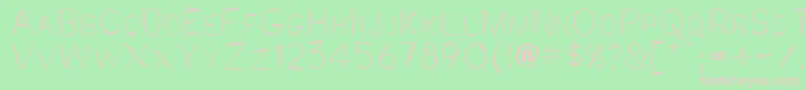 Jaggapoint Font – Pink Fonts on Green Background