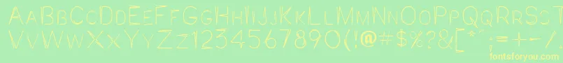 Jaggapoint Font – Yellow Fonts on Green Background