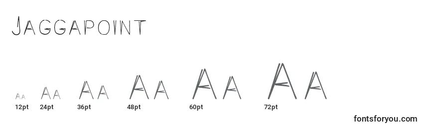Размеры шрифта Jaggapoint