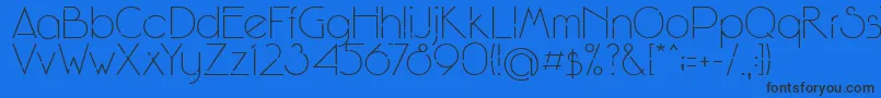 WinsgateA Font – Black Fonts on Blue Background