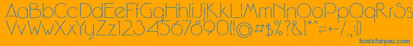 WinsgateA Font – Blue Fonts on Orange Background