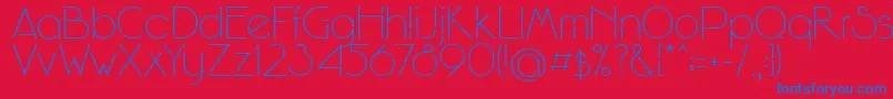 WinsgateA Font – Blue Fonts on Red Background