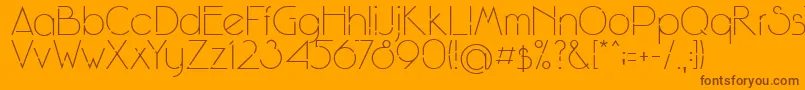 WinsgateA Font – Brown Fonts on Orange Background