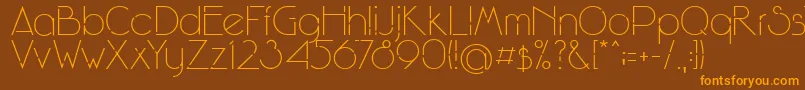 fuente WinsgateA – Fuentes Naranjas Sobre Fondo Marrón