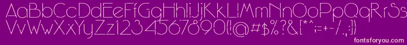 WinsgateA Font – Pink Fonts on Purple Background