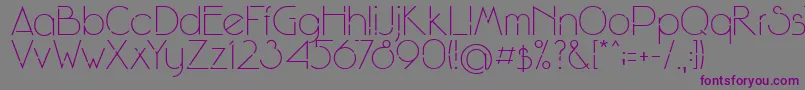 WinsgateA Font – Purple Fonts on Gray Background
