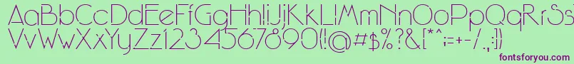 WinsgateA Font – Purple Fonts on Green Background