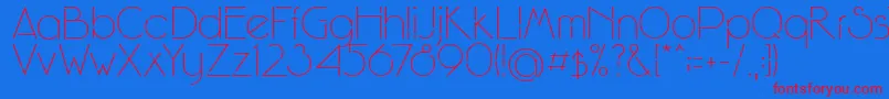WinsgateA Font – Red Fonts on Blue Background