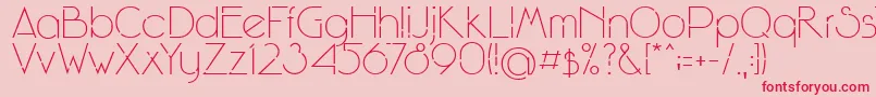 WinsgateA Font – Red Fonts on Pink Background