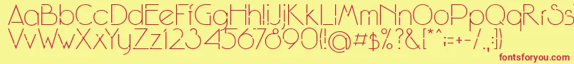 WinsgateA Font – Red Fonts on Yellow Background