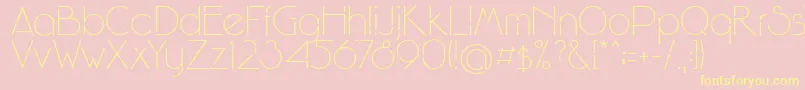 WinsgateA-Schriftart – Gelbe Schriften auf rosa Hintergrund