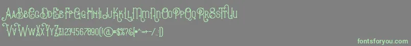 BurenoRegular Font – Green Fonts on Gray Background