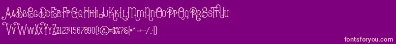 BurenoRegular-Schriftart – Rosa Schriften auf violettem Hintergrund