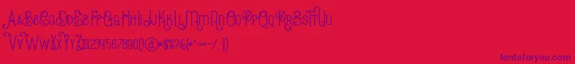 BurenoRegular Font – Purple Fonts on Red Background
