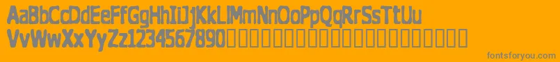 Thedogho Font – Gray Fonts on Orange Background