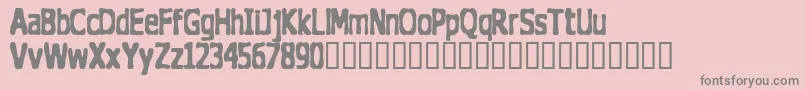 Thedogho Font – Gray Fonts on Pink Background