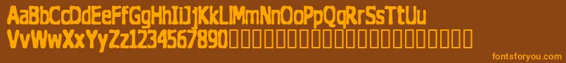 Подробнее о шрифте Thedogho Шрифт Thedogho – оранжевые шрифты на коричневом фоне