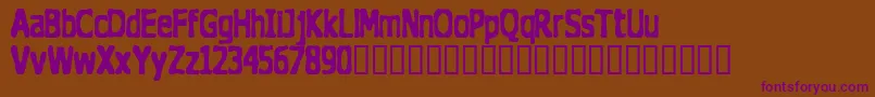 Thedogho Font – Purple Fonts on Brown Background