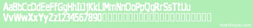 フォントThedogho – 緑の背景に白い文字