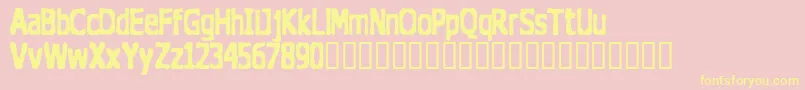 Thedogho Font – Yellow Fonts on Pink Background