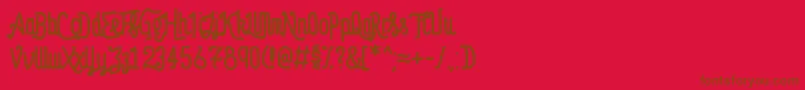 Anastasia Font – Brown Fonts on Red Background
