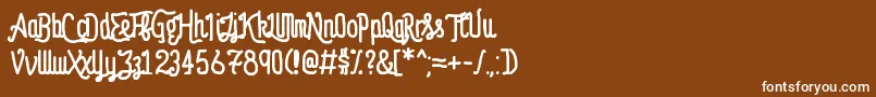 Anastasia Font – White Fonts on Brown Background