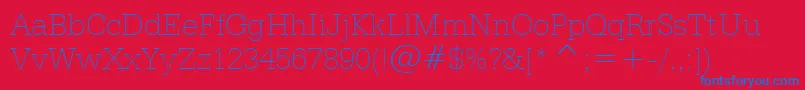 SerifaThinBt Font – Blue Fonts on Red Background