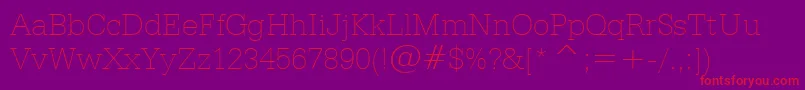 SerifaThinBt Font – Red Fonts on Purple Background