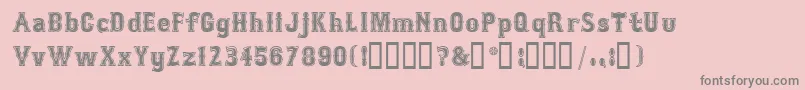 Weitere Informationen zur BosoxFull-Schriftart BosoxFull-Schriftart – Graue Schriften auf rosa Hintergrund