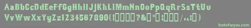 BosoxFull Font – Green Fonts on Gray Background