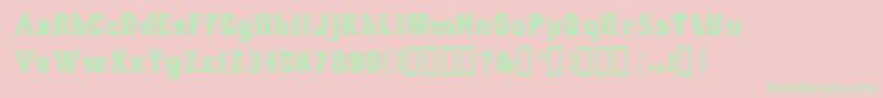 BosoxFull Font – Green Fonts on Pink Background