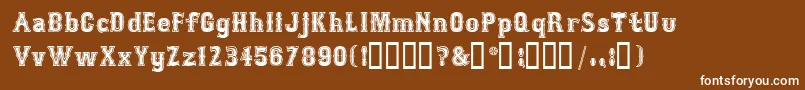 フォントBosoxFull – 茶色の背景に白い文字