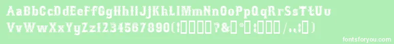 フォントBosoxFull – 緑の背景に白い文字