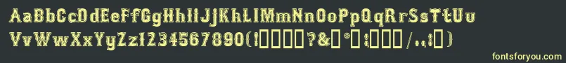 BosoxFull Font – Yellow Fonts on Black Background