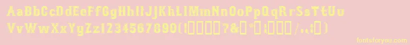 BosoxFull-Schriftart – Gelbe Schriften auf rosa Hintergrund