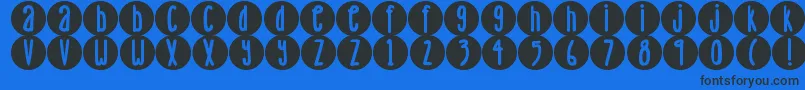 Шрифт DjbLemonHeadDots – чёрные шрифты на синем фоне