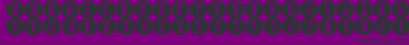 DjbLemonHeadDots-fontti – mustat fontit violetilla taustalla
