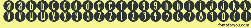 Подробнее о шрифте DjbLemonHeadDots Шрифт DjbLemonHeadDots – чёрные шрифты на жёлтом фоне