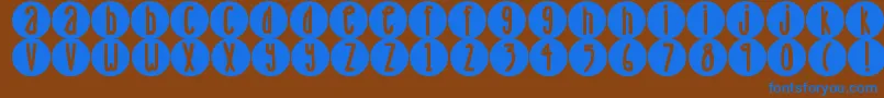 fuente DjbLemonHeadDots – Fuentes Azules Sobre Fondo Marrón