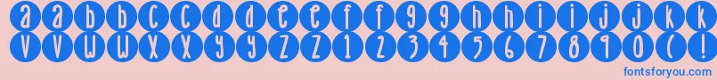 Шрифт DjbLemonHeadDots – синие шрифты на розовом фоне
