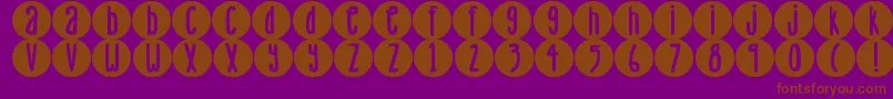 Lisätietoja DjbLemonHeadDots-fontista DjbLemonHeadDots-fontti – ruskeat fontit violetilla taustalla