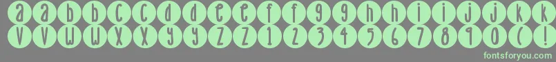 DjbLemonHeadDots-fontti – vihreät fontit harmaalla taustalla
