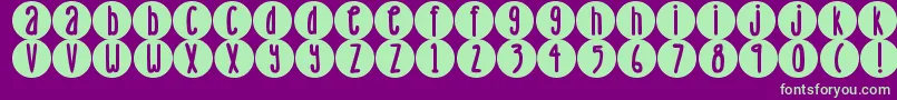 Więcej informacji o czcionce DjbLemonHeadDots Czcionka DjbLemonHeadDots – zielone czcionki na fioletowym tle