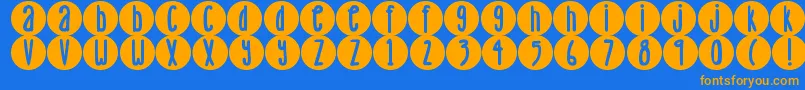 fuente DjbLemonHeadDots – Fuentes Naranjas Sobre Fondo Azul