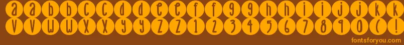 Шрифт DjbLemonHeadDots – оранжевые шрифты на коричневом фоне