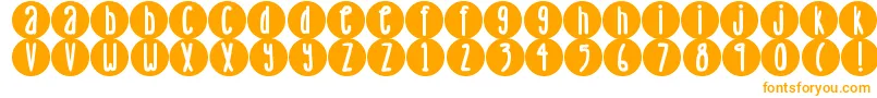 フォントDjbLemonHeadDots – オレンジのフォント
